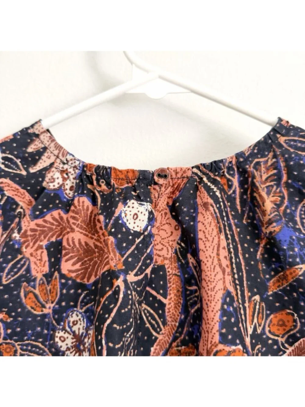 Ulla Johnson Joni Blouse Floral Printed Cotton Top Puff Sleeve Women’s Size 6